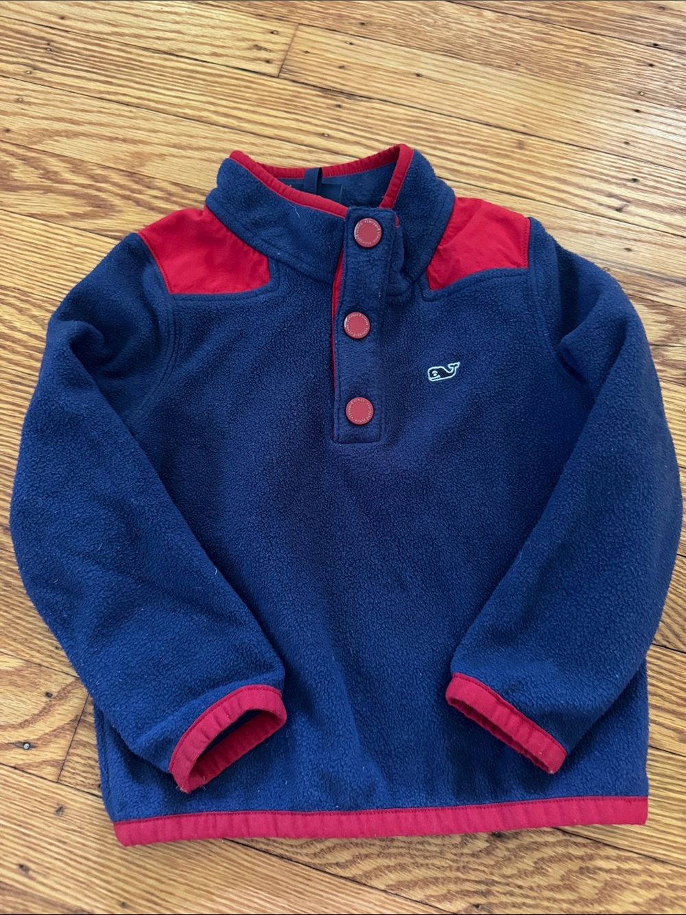 Navy & Red Vineyard Vines Kids Fleece Pullover
